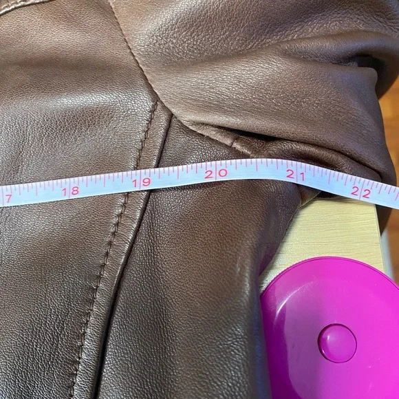 Marc New York By Andrew Mark Brown Real Soft Leather Jacket - Picture 12 of 16